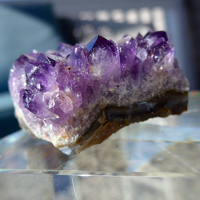 Compact Deep Purple Uruguayan Amethyst Cluster