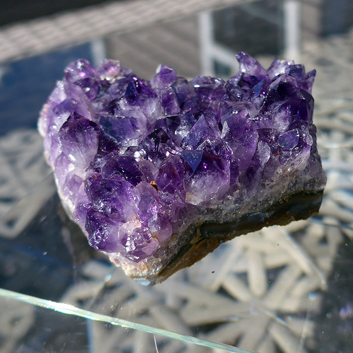 Compact Deep Purple Uruguayan Amethyst Cluster