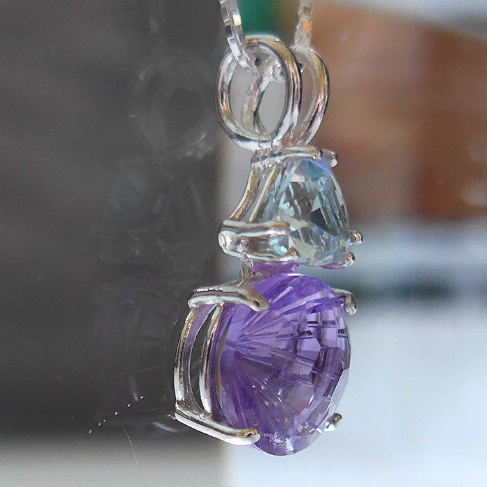 ON SALE: Rose de France Amethyst Super Nova with Blue Topaz Crown