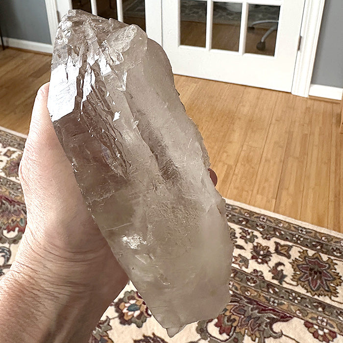 STEEP PRICE DROP: Champagne Citrine Druzy Elestial Cathedral with Rainbow