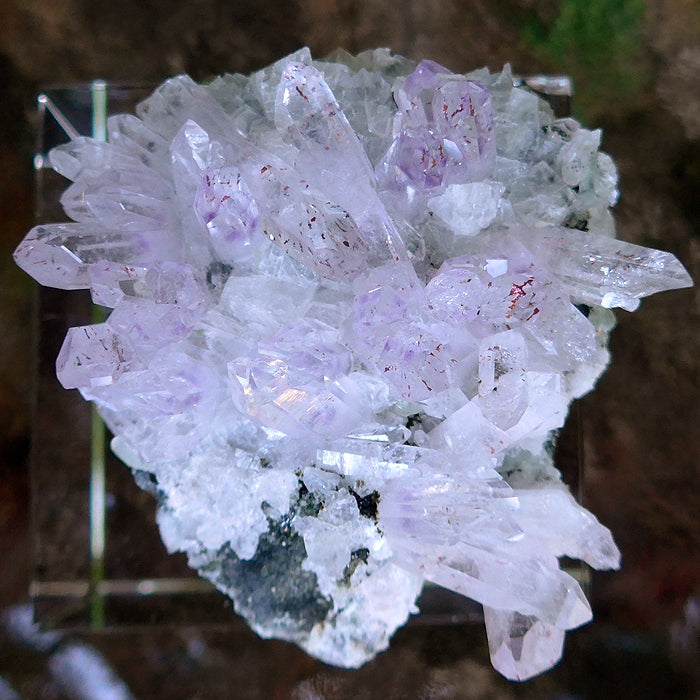 Heart Shaped Brandberg Amethyst Cluster on Matrix