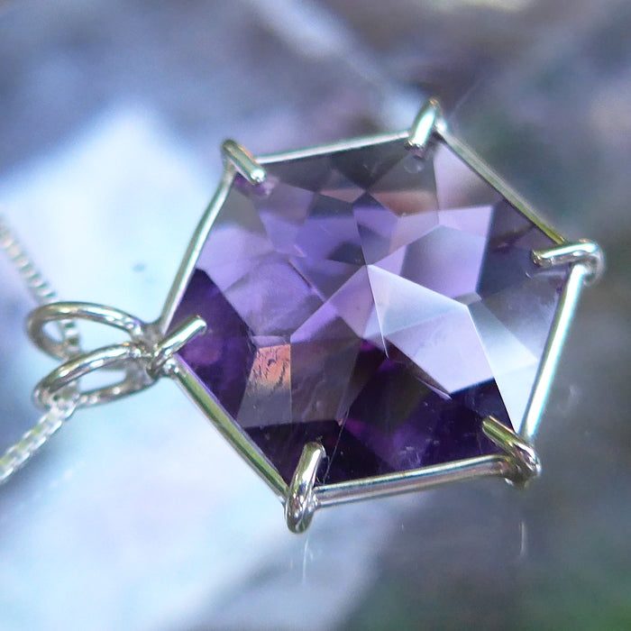 Amethyst Flower of Life Pendant