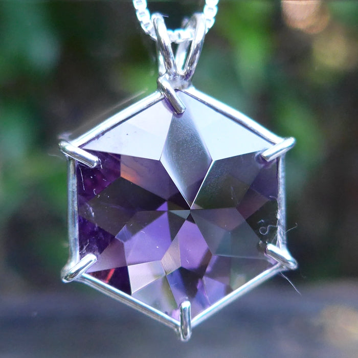 Amethyst Flower of Life Pendant