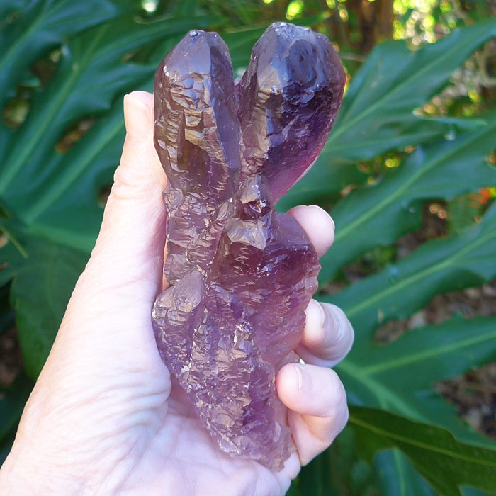 Twin Bolivian Rainbow Ametrine Double Terminated Wand