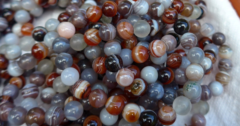Earth and Sky Tones Botswana Agate Power Beads Bracelet
