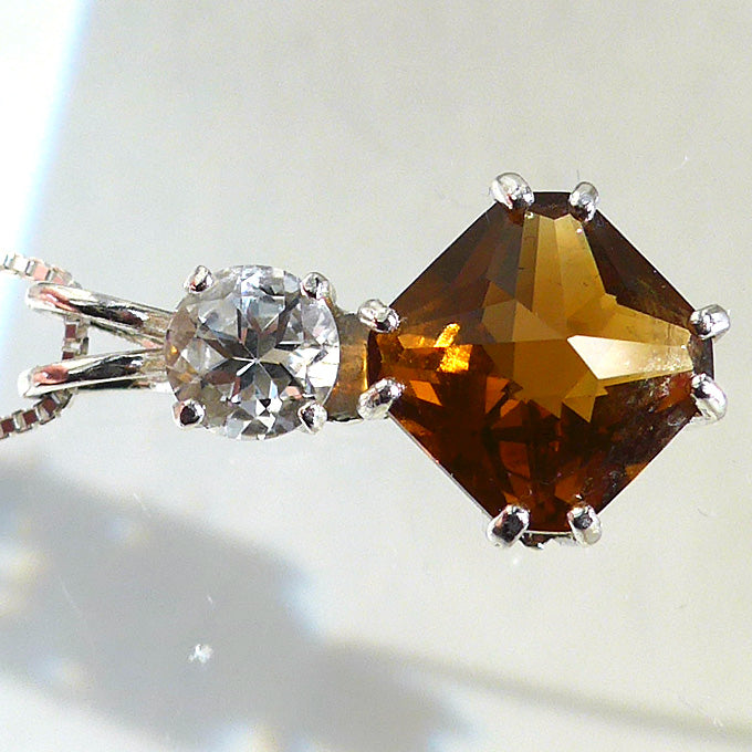 Citrine Mini Magician with White Topaz Accent Stone