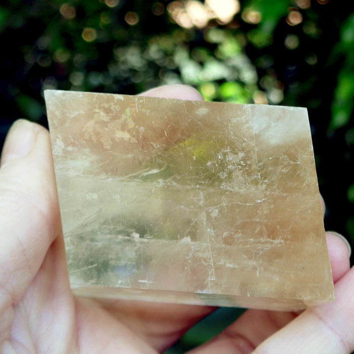 Giant Rhombohedron Orange Calcite
