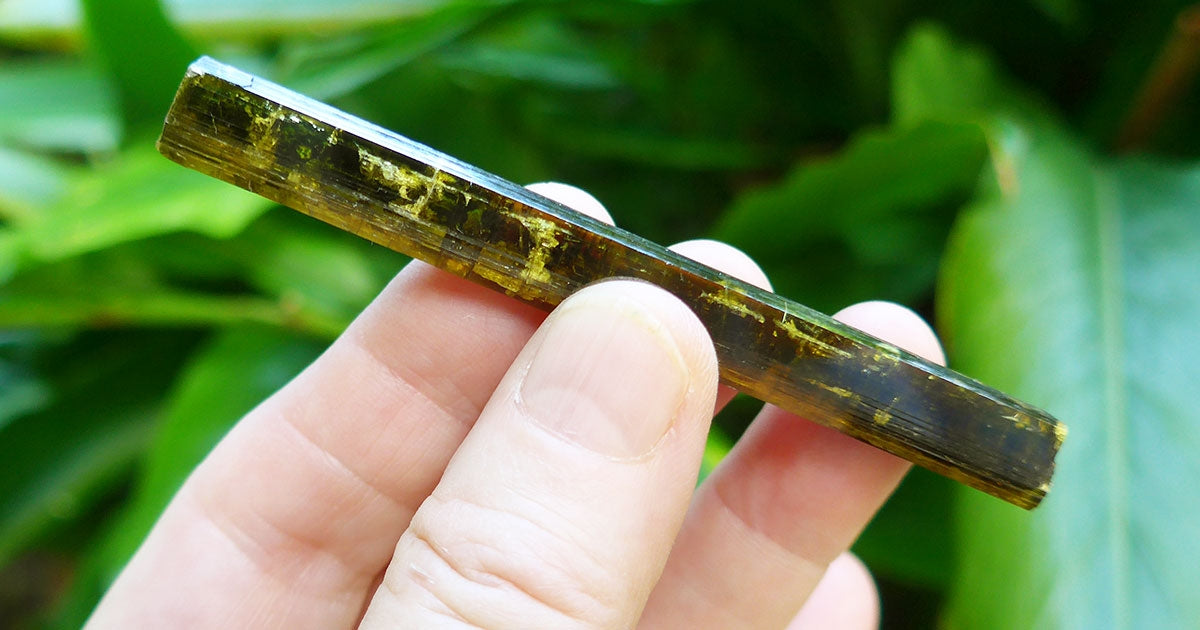 Long Olive Green and Umber Epidote Specimen