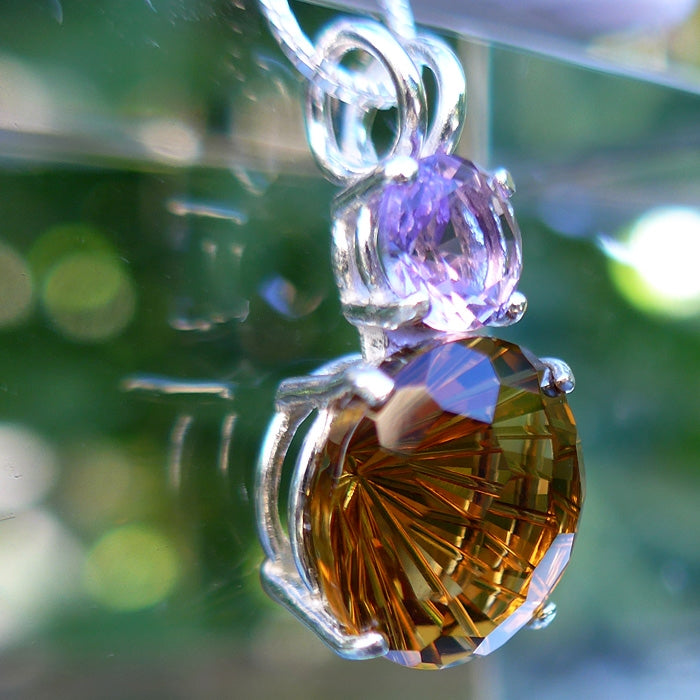 Citrine and Amethyst Super Nova Pendant