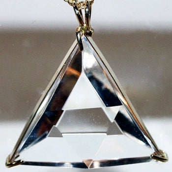 14 kt. Gold Clear Quartz Star of David Pendant