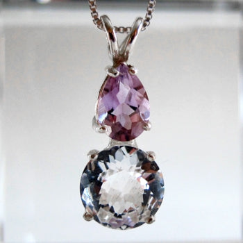 Clear Quartz Mini Radiant Heart with Luminous Amethyst