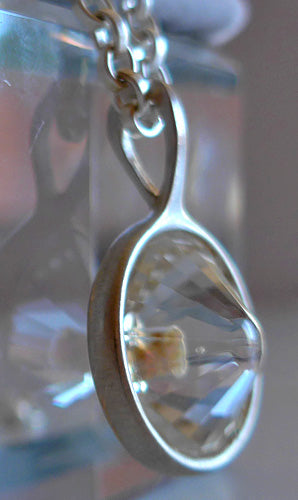 Brushed Silver Opal Wheel of Light Pendant by Brian Cook