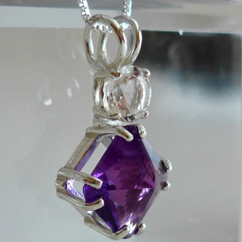 Amethyst Mini Magician with Round Danburite Pendant