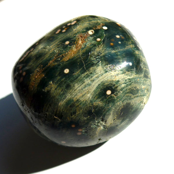 Speckled Green Earth Tones Ocean Jasper Egg