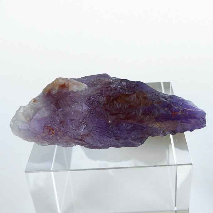 Triple Point Naturally Terminated Rainbow Ametrine Wand