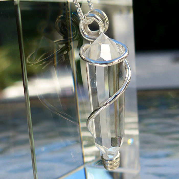 Water Clear Mini Kabbalistic Vogel Pendant Wand