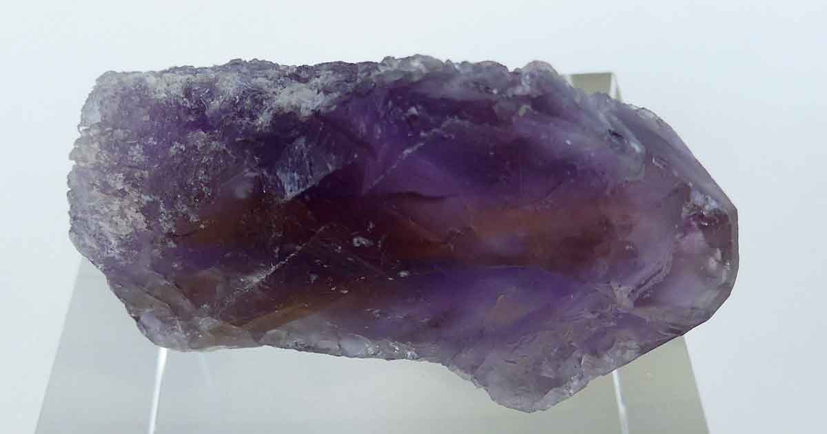 Wide Striped Rainbow Ametrine with Great Termination