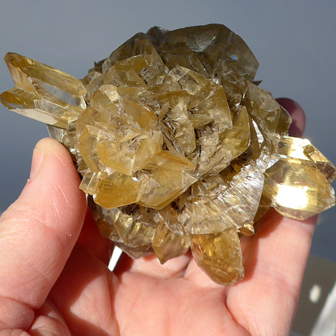 Winged Golden Winnipeg Selenite Sphere