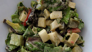 Fall Chopped Salad with Walnut Miso Sherry Vinaigrette