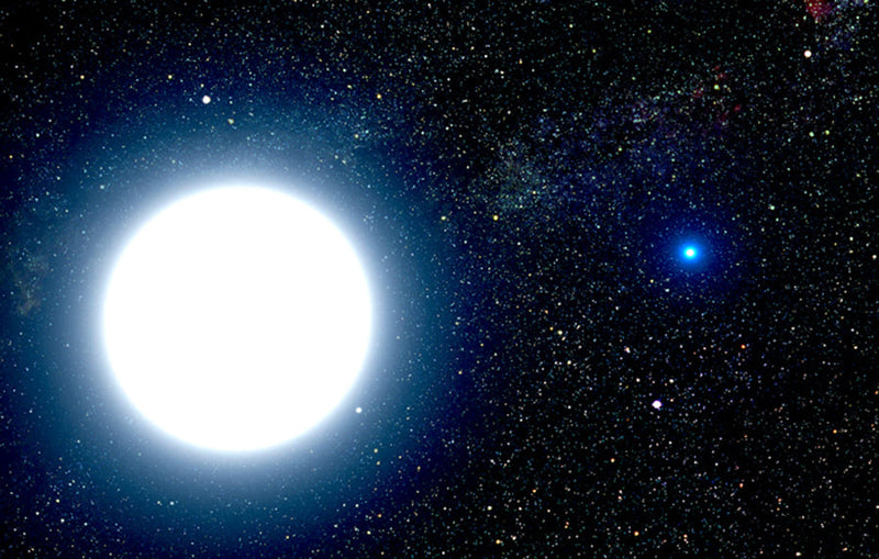 Sirius A and Sirius B NASA, ESA and G. Bacon (STScI), Public domain, via Wikimedia Commons