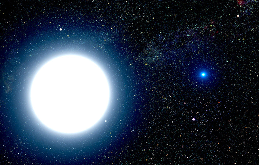 Sirius A and Sirius B NASA, ESA and G. Bacon (STScI), Public domain, via Wikimedia Commons