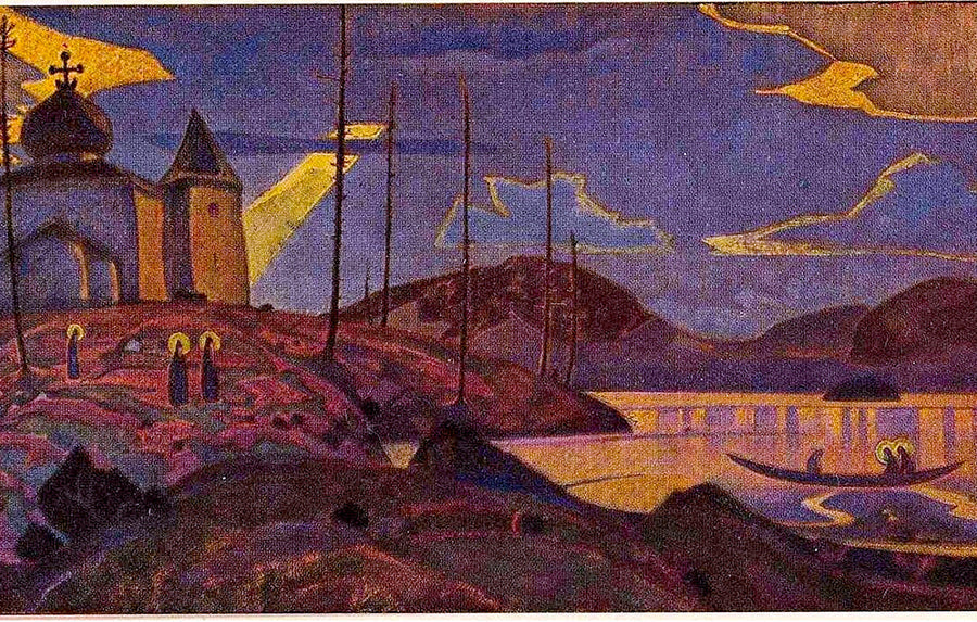 Wandering Guests, painting by Nicholas Roerich, courtesy Wikimedia