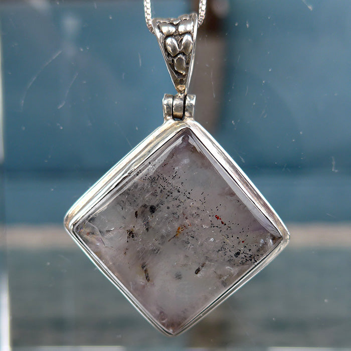 Espiritu Santo Rutilated Amethyst Violet Flame Pendant