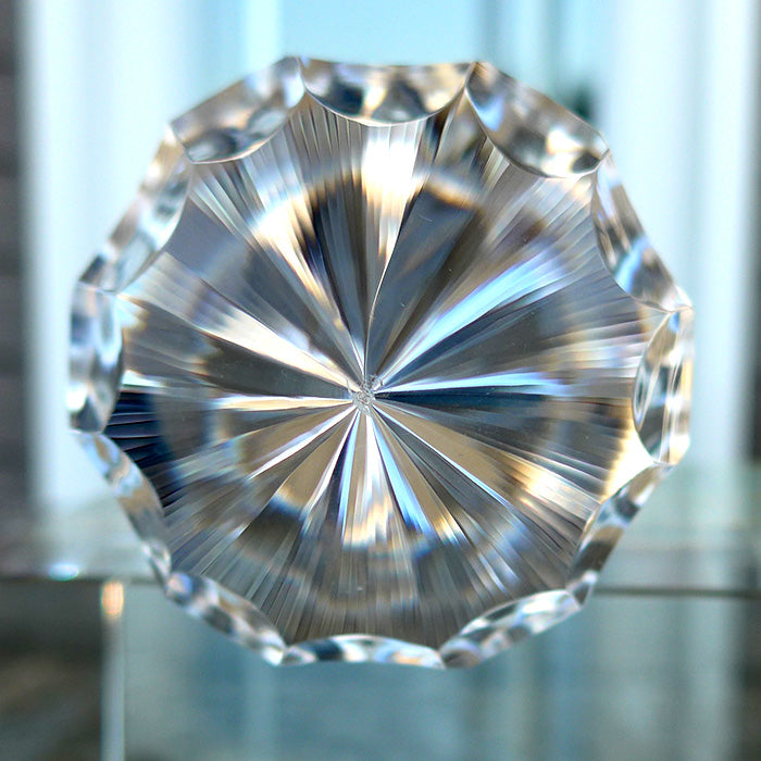 COLLECTOR'S ITEM: Long Slim 12 Gate 144 Facet Vogel Phi Crystal Wand by Ray Pinto