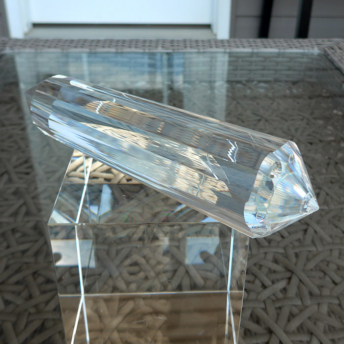 COLLECTOR'S ITEM: Long Slim 12 Gate 144 Facet Vogel Phi Crystal Wand by Ray Pinto