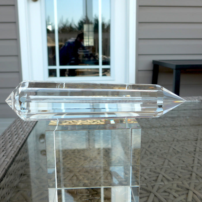 COLLECTOR'S ITEM: Long Slim 12 Gate 144 Facet Vogel Phi Crystal Wand by Ray Pinto