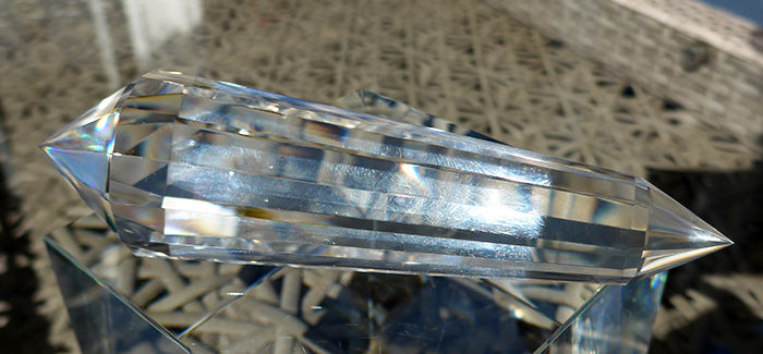 13 Facet Angel Hair Rutile Himalayan Quartz Vogel Wand by David Zhuang