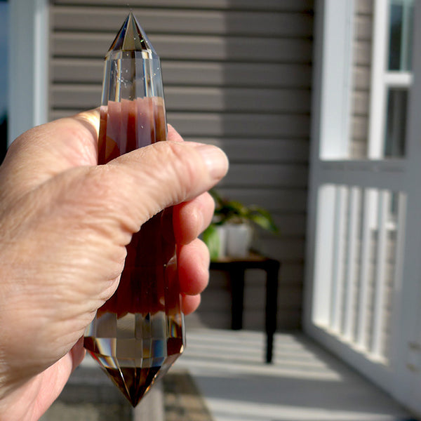 13 Sided Himalayan Smoky Rutile Vogel Wand by David Zhuang