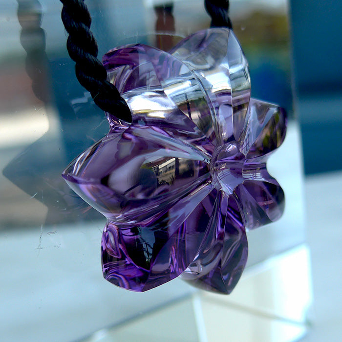 Bolivian Ametrine Flower of Isis Pendant by Lawrence Stoller