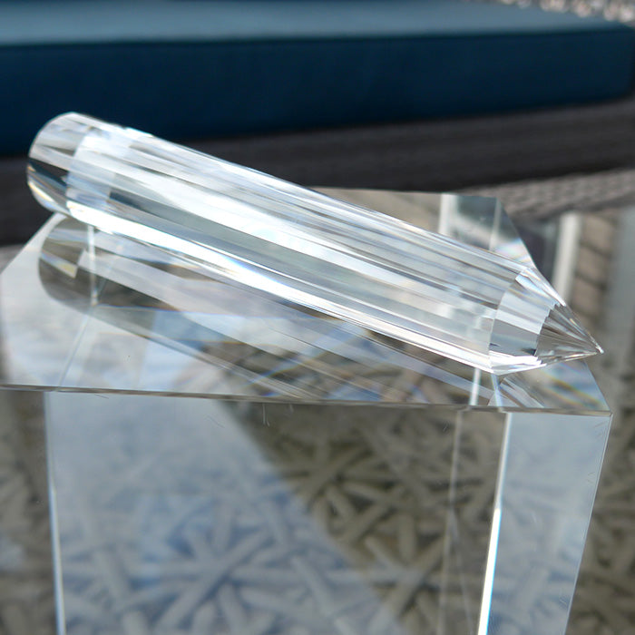 Slender 24 Facet Himalayan Quartz Vogel Wand by David Zhuang