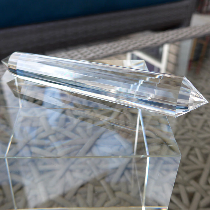 Slender 24 Facet Himalayan Quartz Vogel Wand by David Zhuang