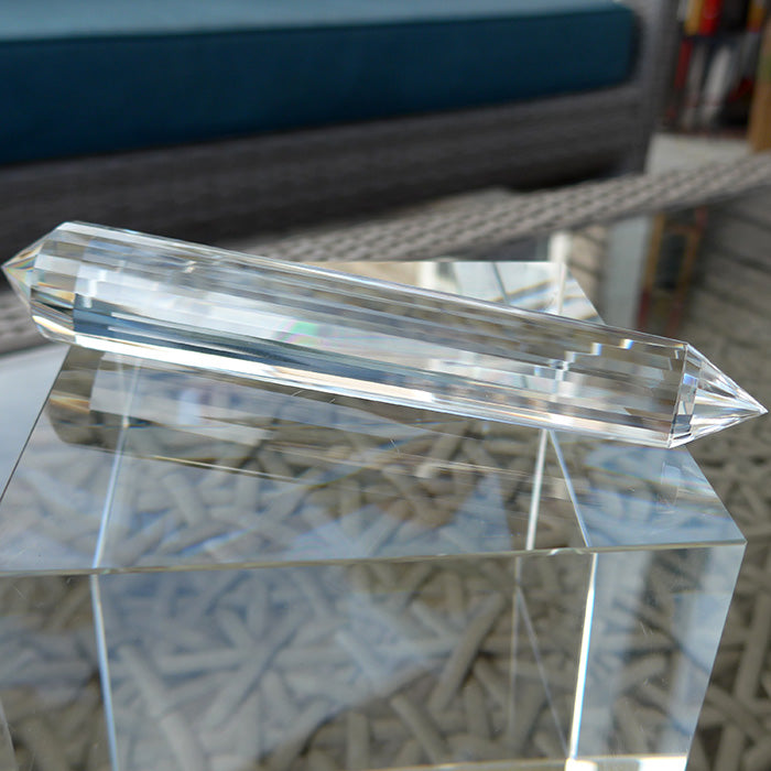 Slender 24 Facet Himalayan Quartz Vogel Wand by David Zhuang