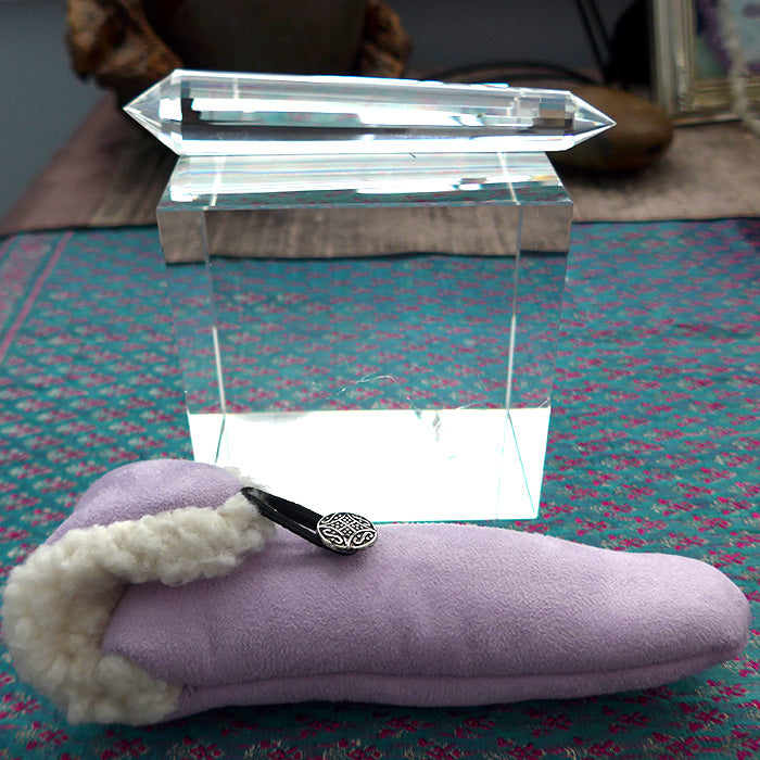 Long Slender 24 Facet Himalayan Quartz Vogel Wand with Manifestation Stone