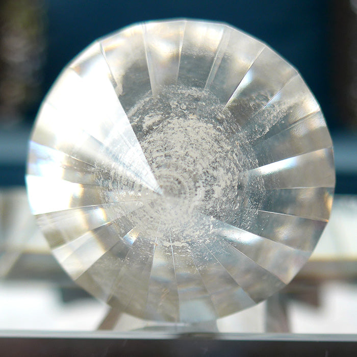 Sweet 24 Sided Phantom Himalayan Quartz Vogel Wand with Blue Rutile and Manifestation Stone by David Zhuang