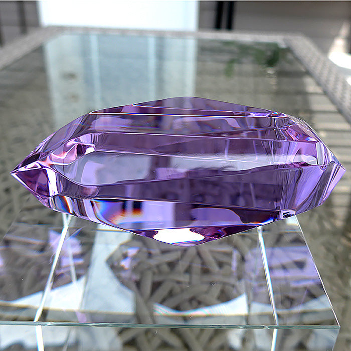 Compact Trichroic Lavender Quartz Infinite Energy Wand by Kings Amao