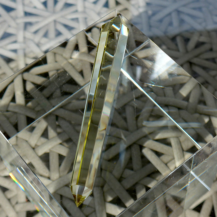 Slim Octagonal Tibetan Citrine Vogel Wand by David Zhuang
