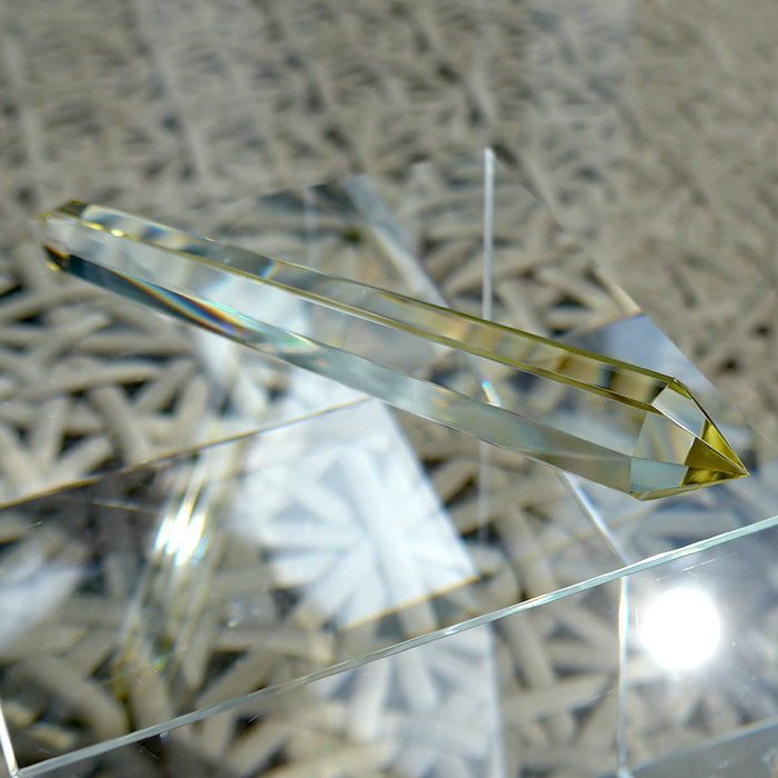 Slim Octagonal Tibetan Citrine Vogel Wand by David Zhuang
