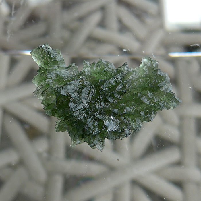 Translucent AAA Besednice Moldavite Leaf Specimen