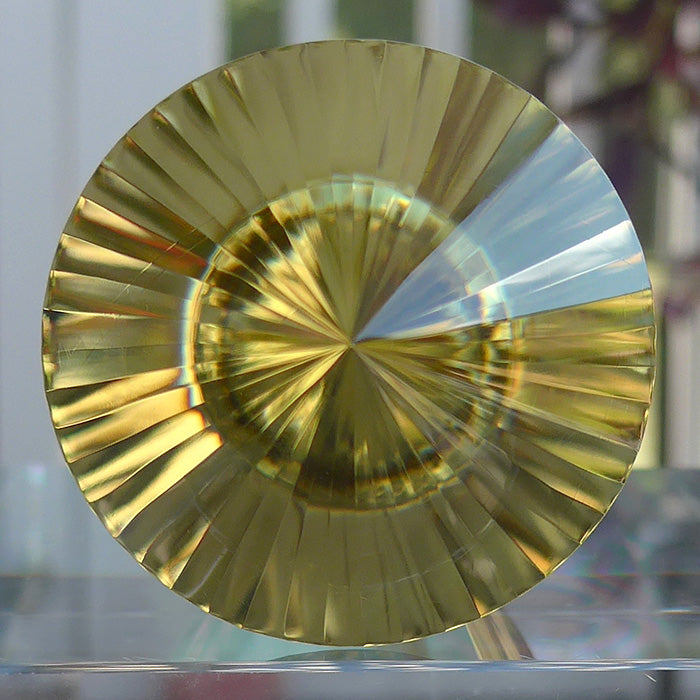 Jumbo 48 Facet Citrine Vogel Wand with Chevron Zones
