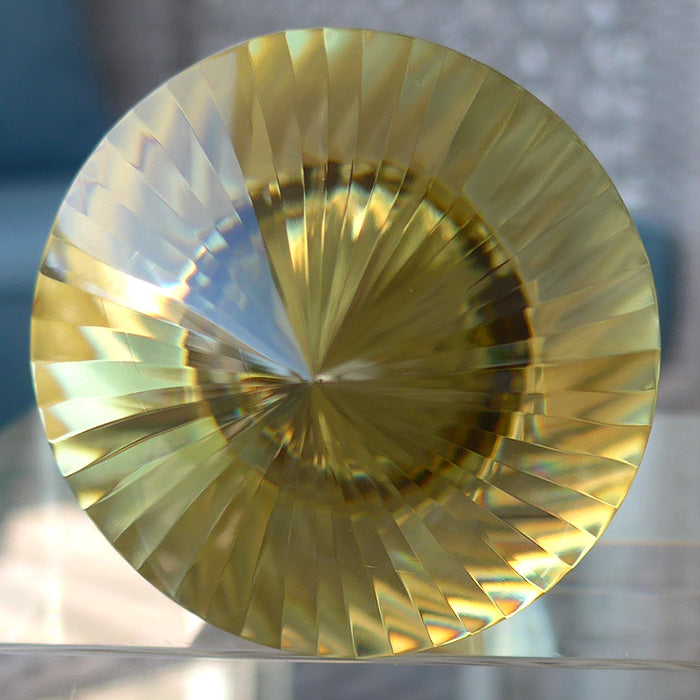 Jumbo 48 Facet Citrine Vogel Wand with Chevron Zones