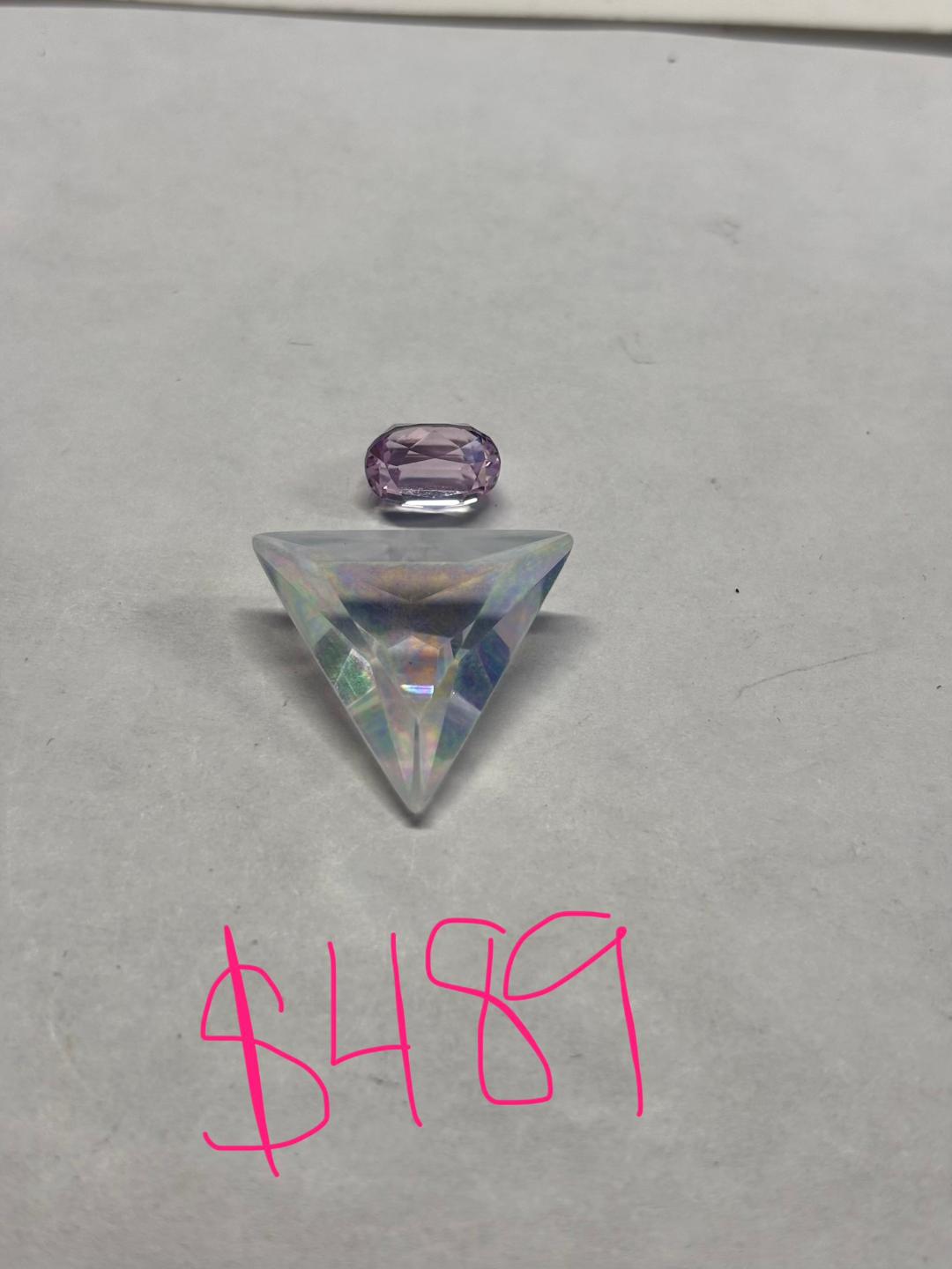 Kristen's Special Order Angel Aura Angelic Star w/Kunzite Sideways Oval