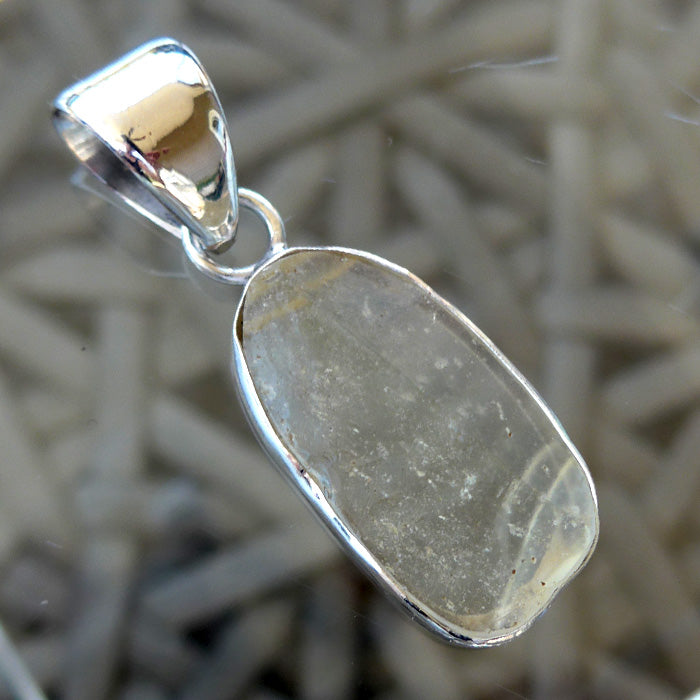 Freeform Translucent Libyan Desert Glass Pendant