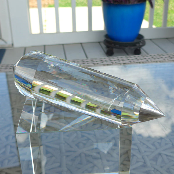DEEP DISCOUNT: Sparkling 64 Facet Himalayan Quartz Vogel Wand by David Zhuang