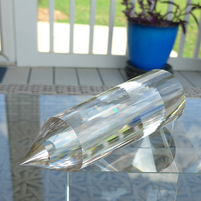 DEEP DISCOUNT: Sparkling 64 Facet Himalayan Quartz Vogel Wand by David Zhuang