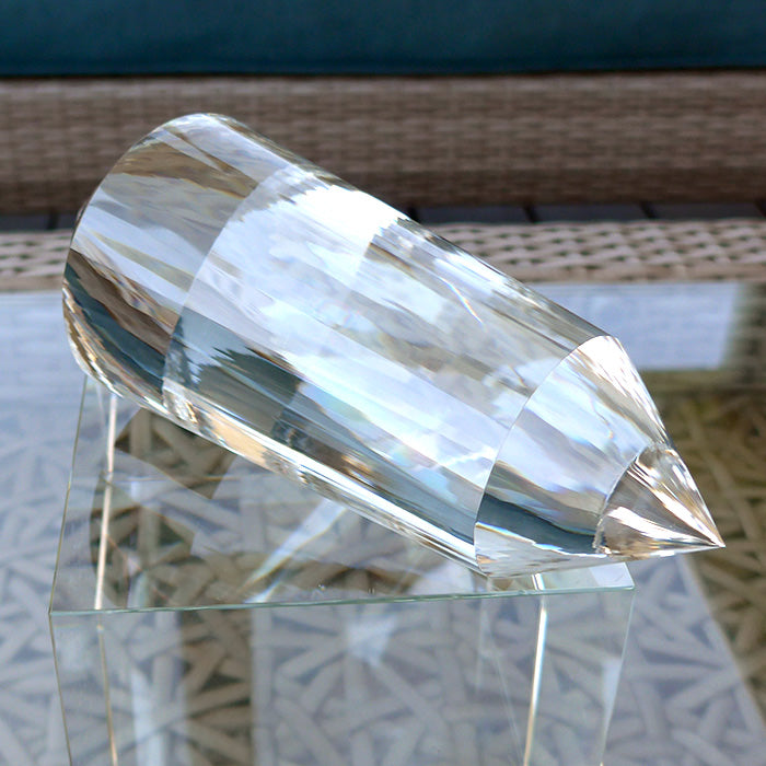 2X PRICE PLUNGE: Huge Fat 72 Sided Himalayan Quartz Kabbalistic Vogel Wand by David Zhuang