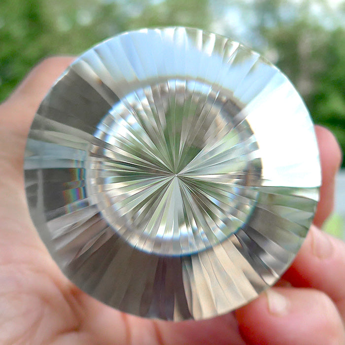 Translucent 64 Facet Himalayan Quartz Vogel Wand by David Zhuang with Phantom Veil